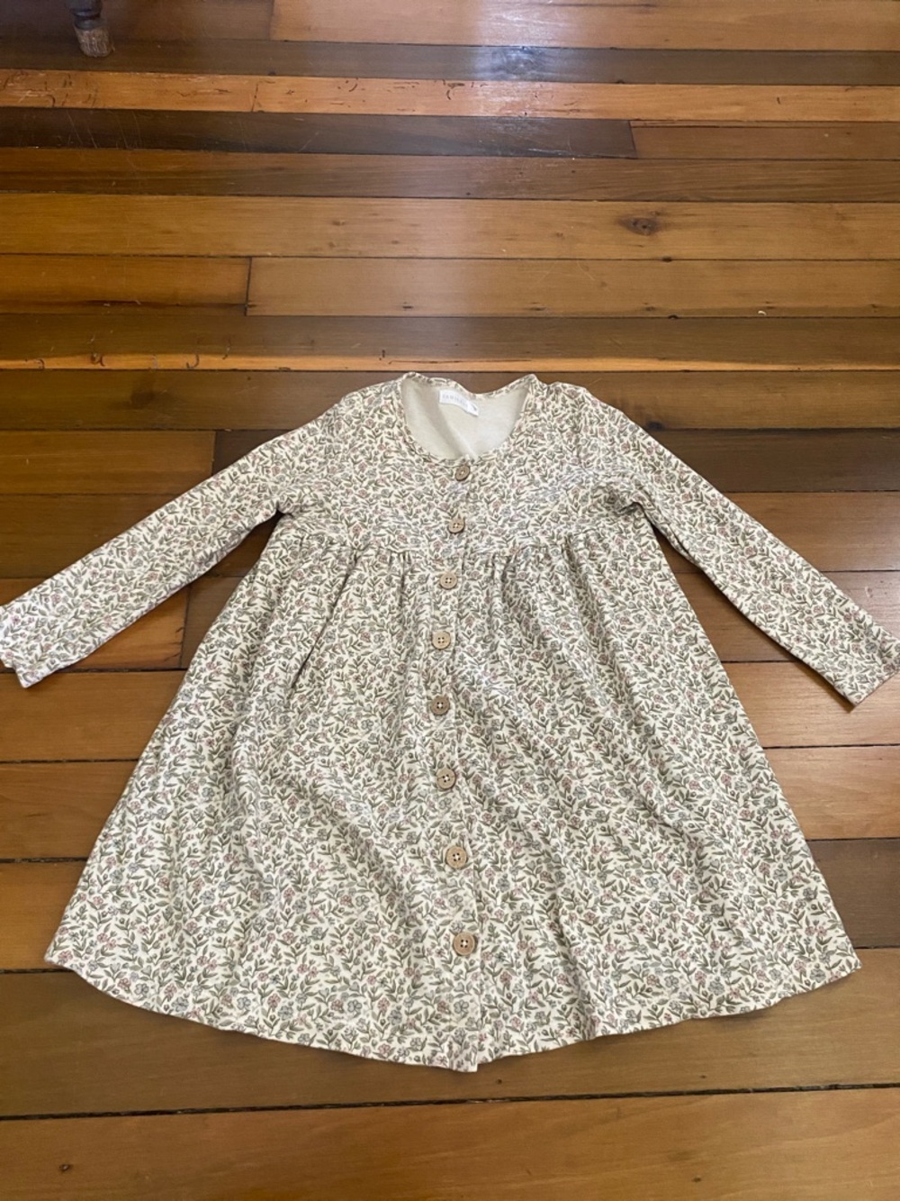 Jamie Kay Cream Floral-Trim dress - Sage Accents